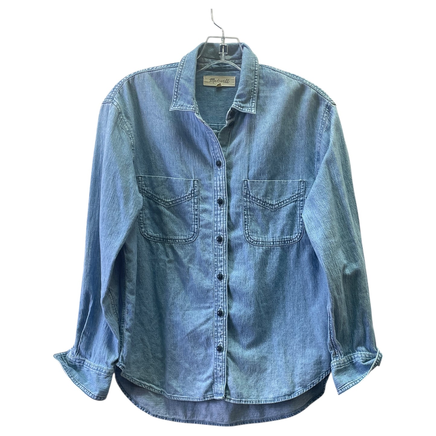 TOP LS by MADEWELL In BLUE DENIM, Size: S