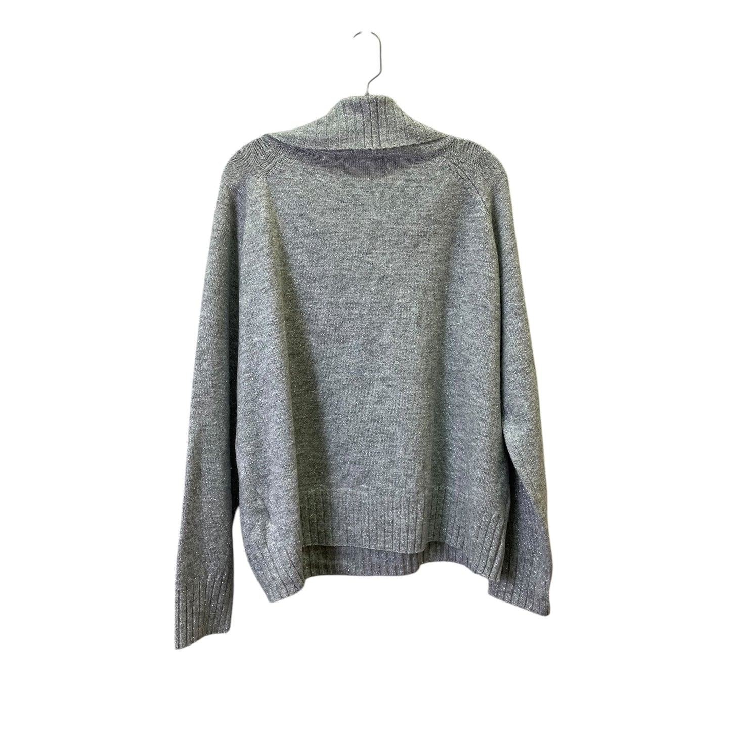 Sweater By Joseph A. In Silver, Size:1X