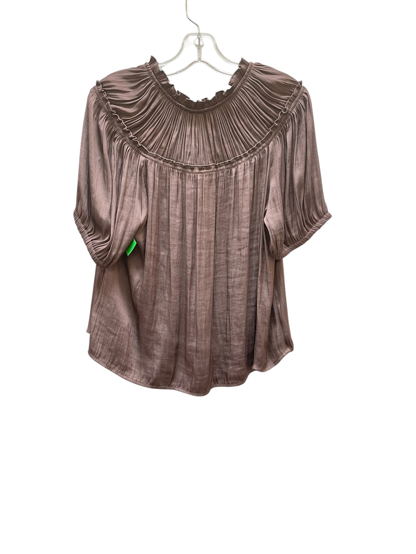 Blouse Ss By Gap In Taupe, Size:M