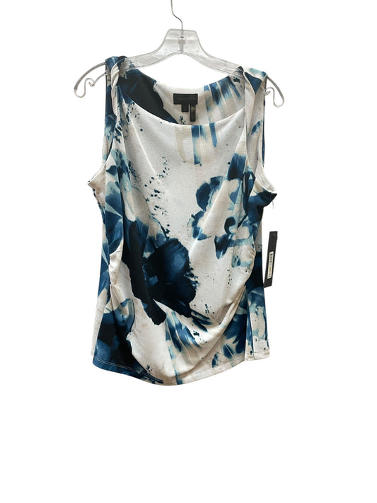 Blouse Sleeveless By Donna Karan In Floral Print, Size:M