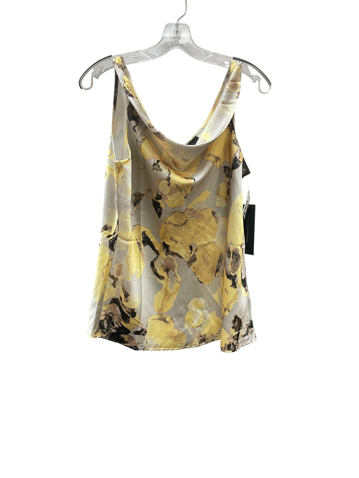 Blouse Sleeveless By Donna Karan In Floral Print, Size:M