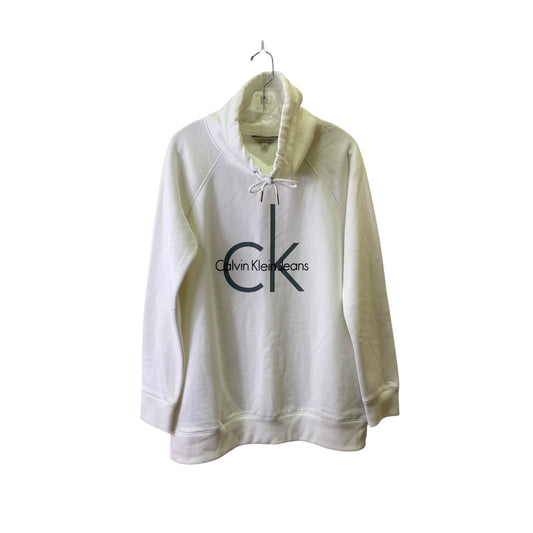 Sweatshirt Collar By Calvin Klein In Cream, Size:L