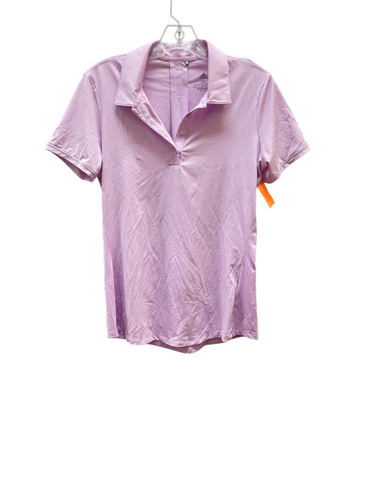 Athletic Top Ss By Adidas In Purple, Size:M