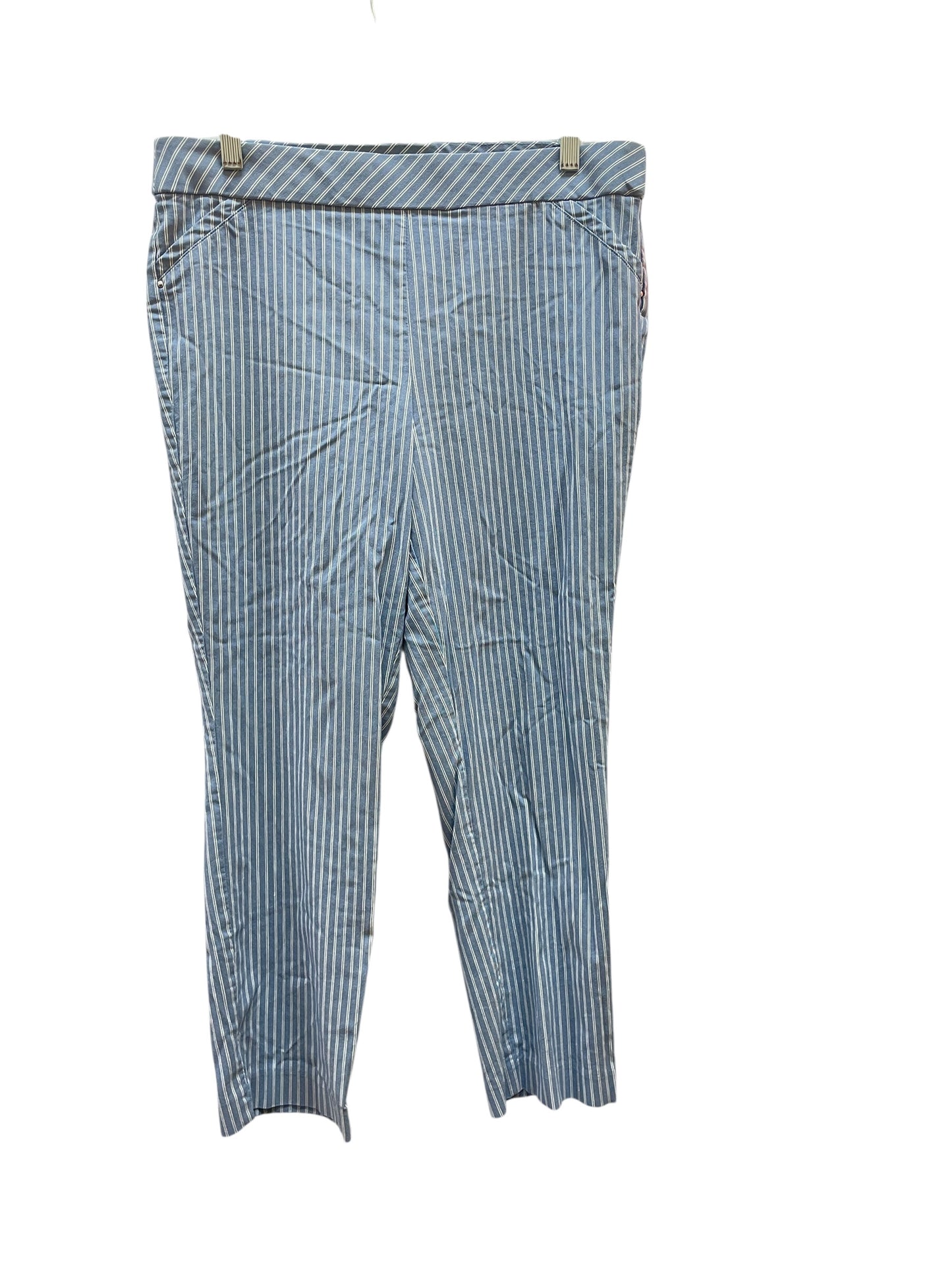 Pants Cropped By Liz Claiborne In Blue & White, Size:10