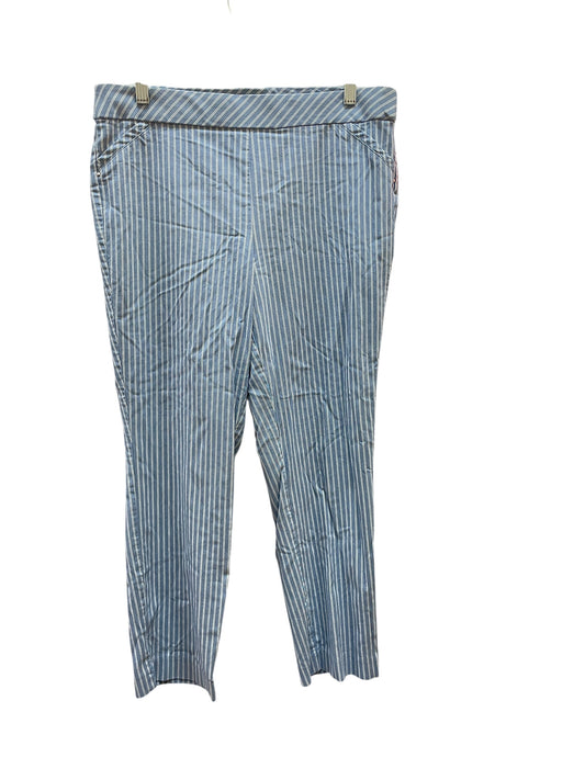 Pants Cropped By Liz Claiborne In Blue & White, Size:10