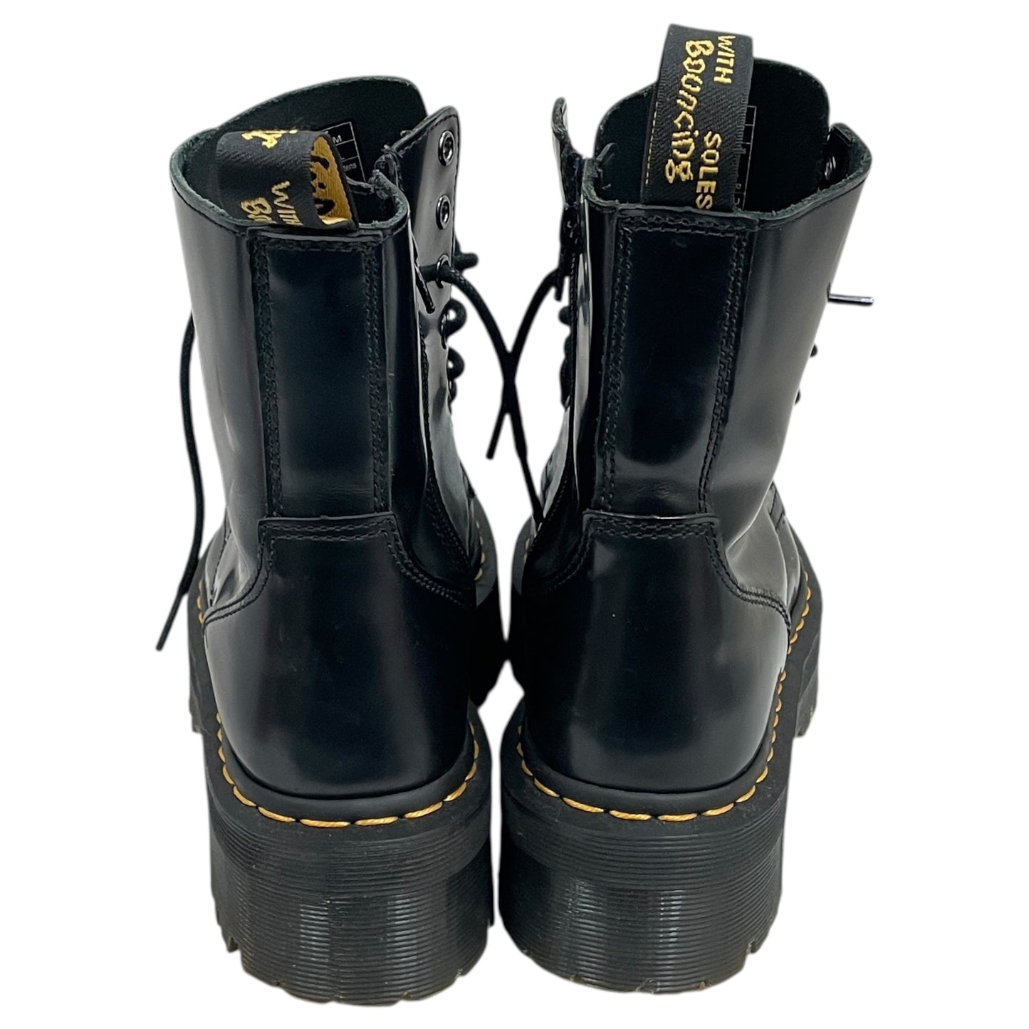 Boots Combat By Dr Martens In Black & Yellow, Size:8