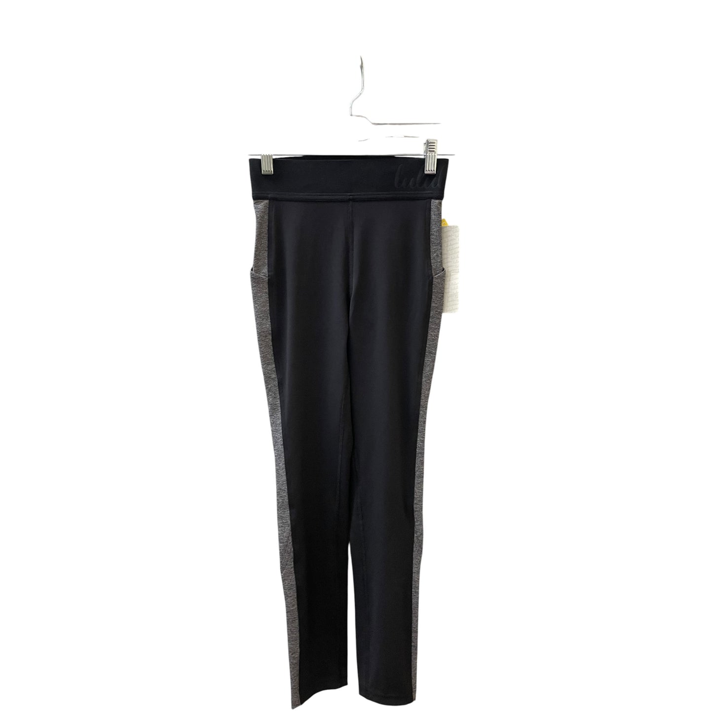 Athletic Leggings By Lululemon In Black & Grey, Size:S