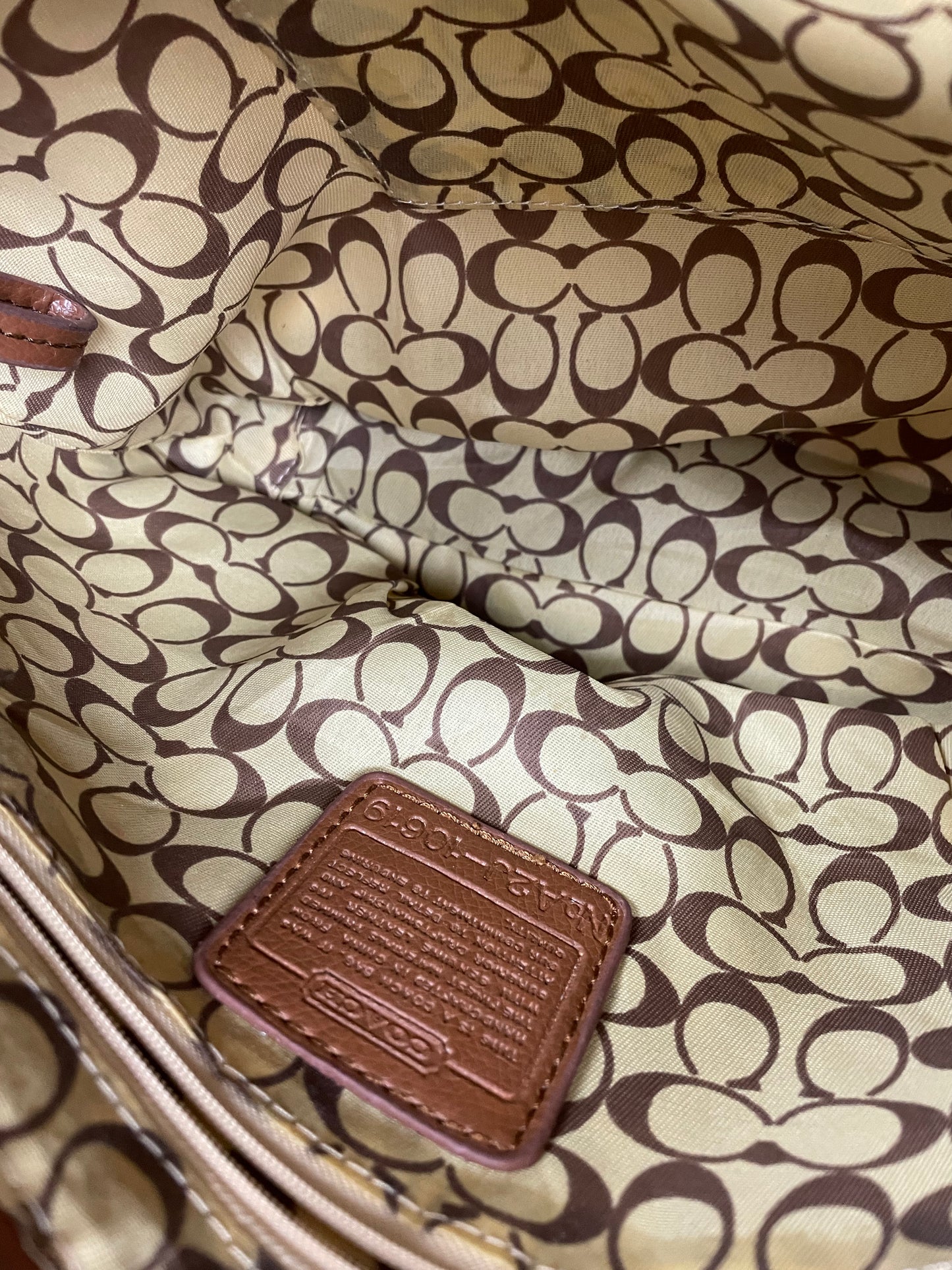 Handbag Designer By Coach, Size: Large