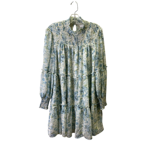 Dress Casual Short By Storia In Blue & Green, Size:M