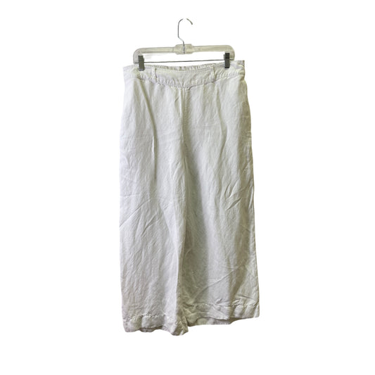 Pants Designer By Halston In White, Size:Xl