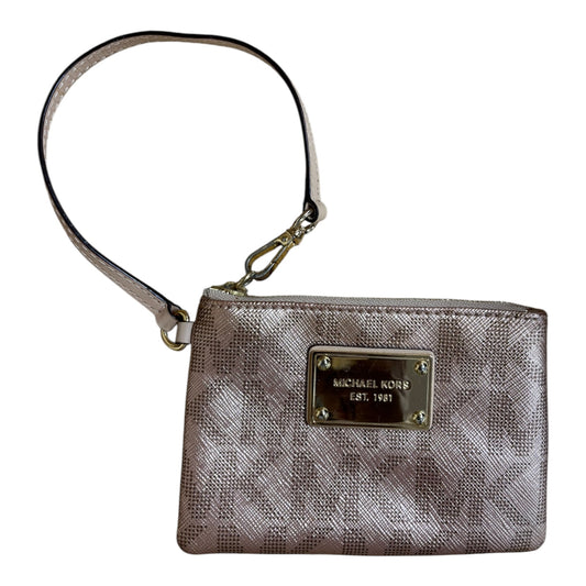 Wristlet Designer By Michael Kors In Rose Gold, Size:Small