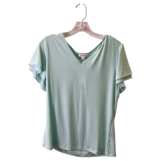 Top Ss Basic By Calvin Klein In Green, Size:L