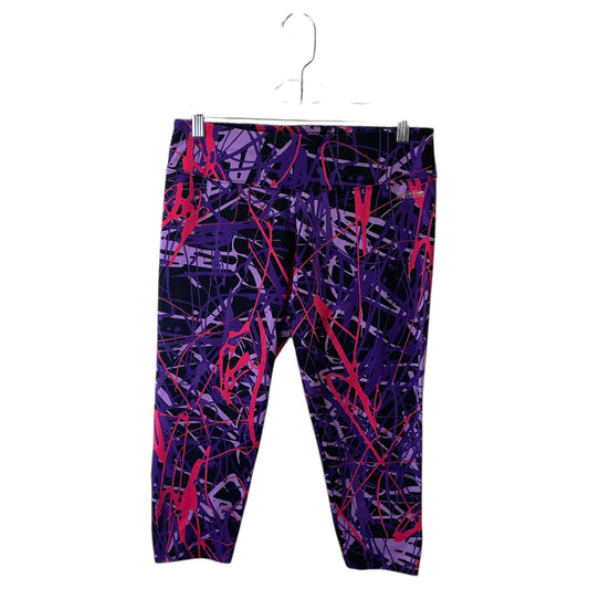 Athletic Leggings By Calvin Klein In Purple, Size:L