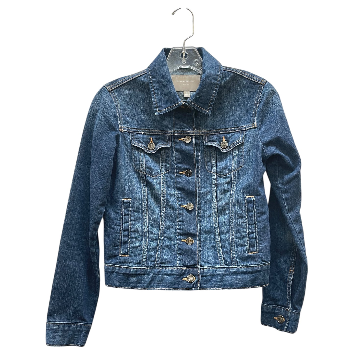 Jacket Denim By Banana Republic In Blue Denim, Size:Xs