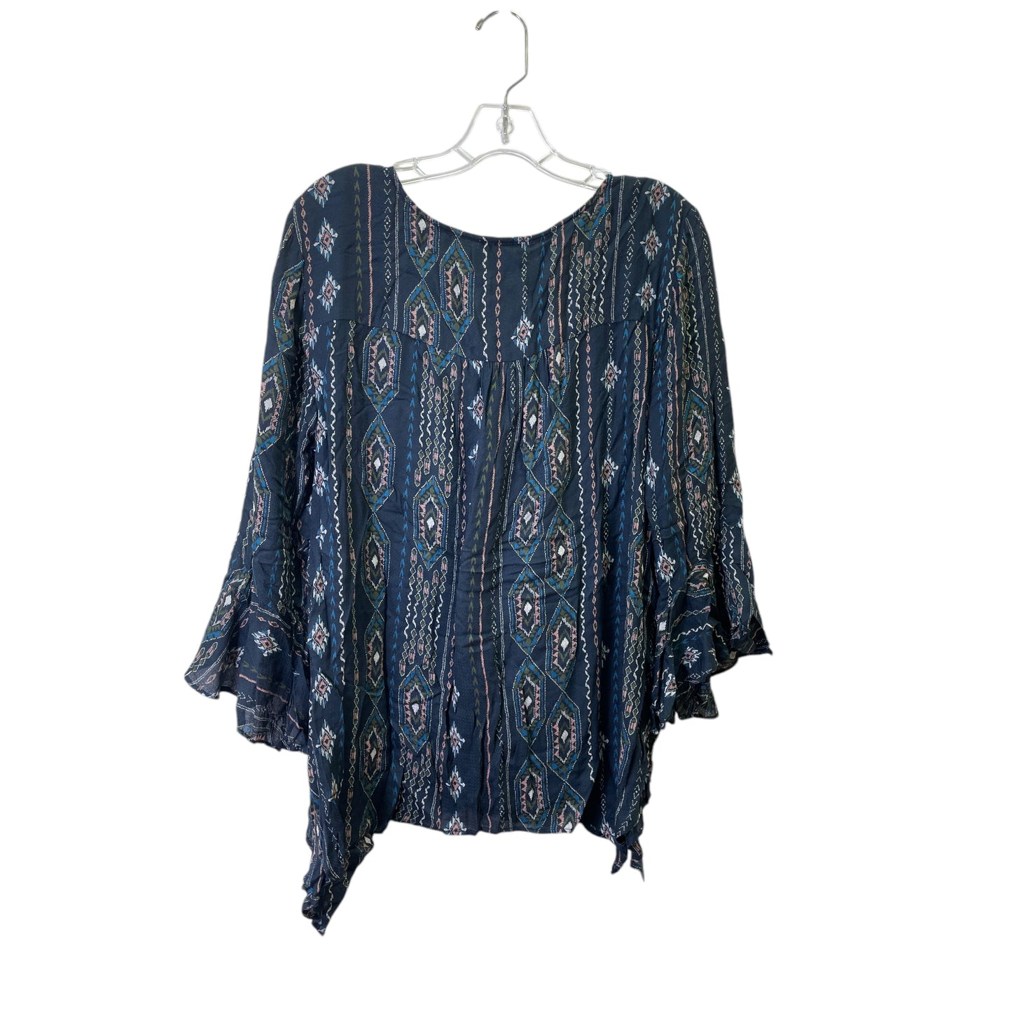 Top 3/4 Sleeve Basic By Haute Hippie In Blue, Size:L