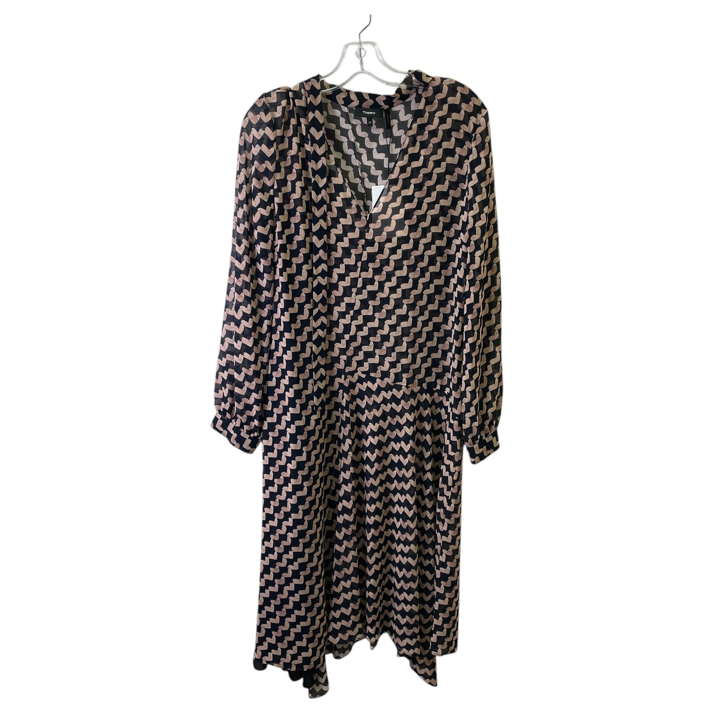 Dress Casual Midi By Theory In Black & Brown, Size:M