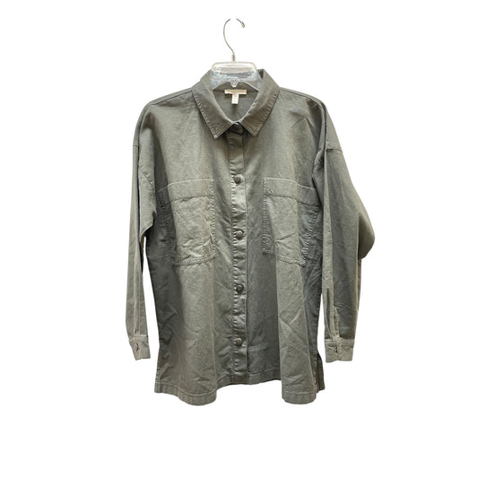 Jacket Utility By Eileen Fisher In Green, Size:M