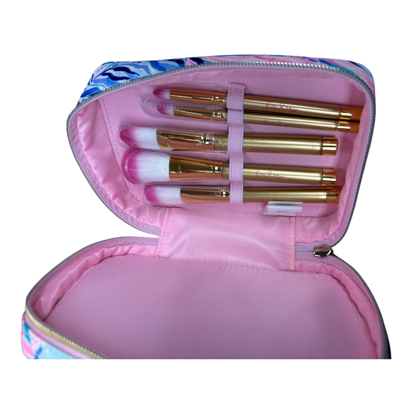 Makeup Bag Designer By Lilly Pulitzer In Blue & Pink, Size:Small