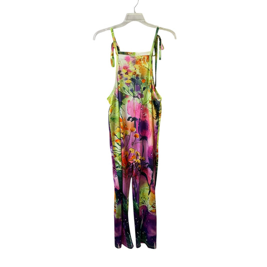 Overalls By Clothes Mentor In Floral Print, Size:L