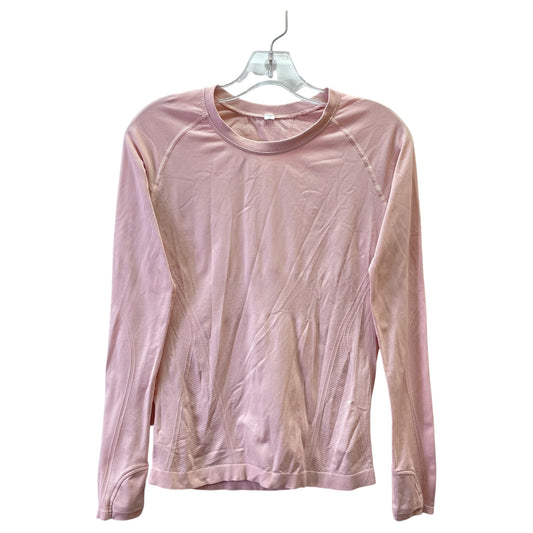 Athletic Top Ls Crewneck By Lululemon In Pink, Size:S