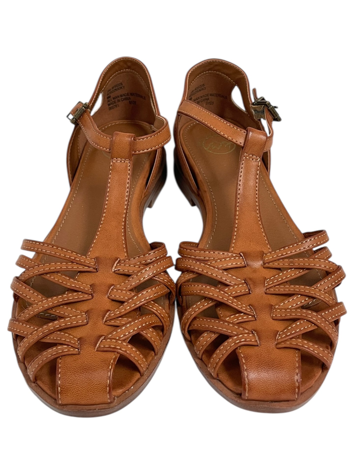 Sandals Flats By White Mountain In Brown, Size:8