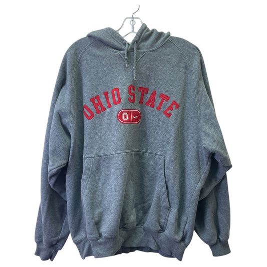 Athletic Sweatshirt Hoodie By Nike Apparel In Grey, Size:M