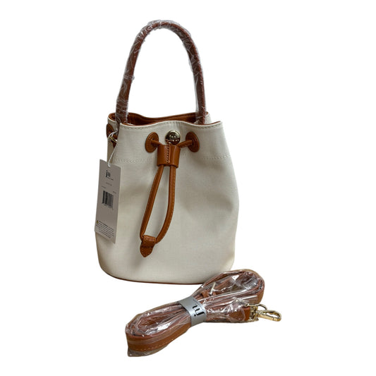 Handbag By Cme In Cream & Tan, Size:Small