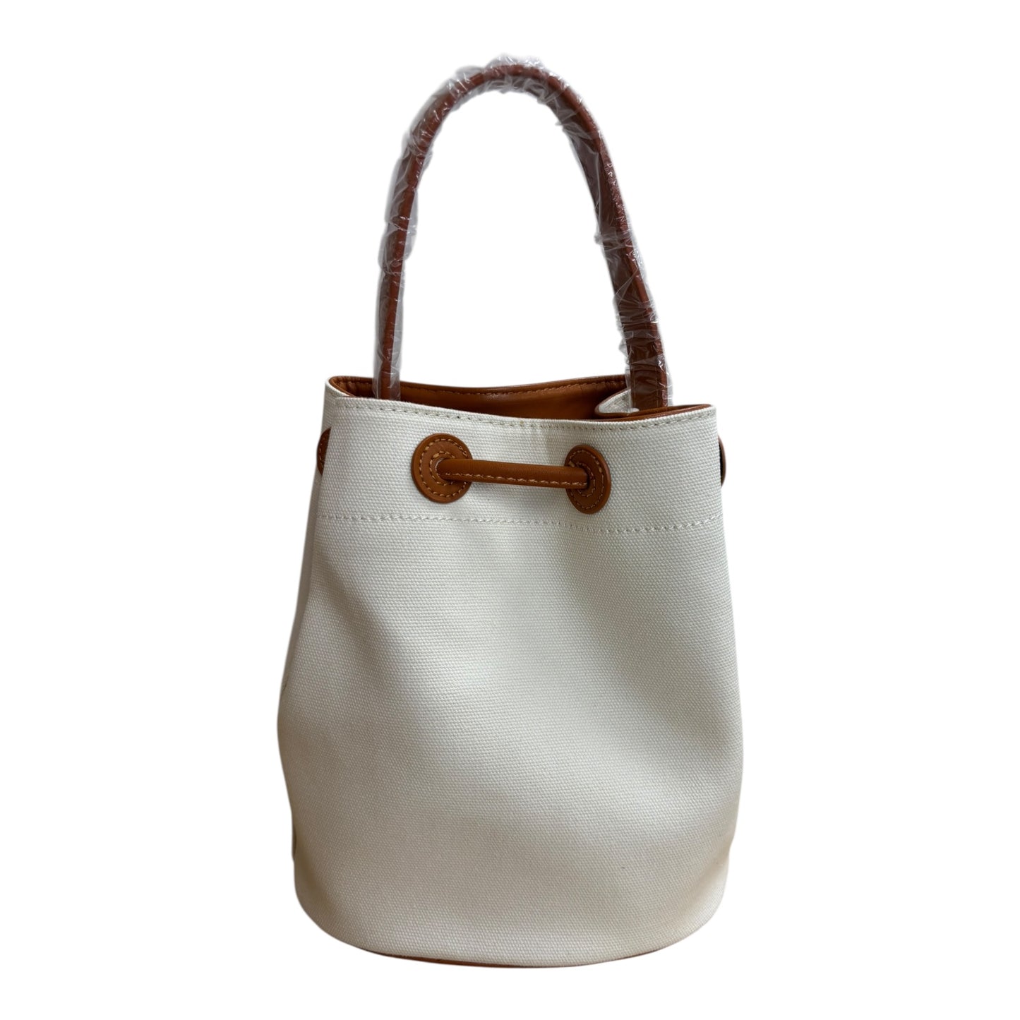 Handbag By Cme In Cream & Tan, Size:Small