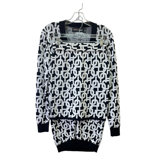 Skirt Set 2Pc By Gabrielle In Black & White, Size:Xs