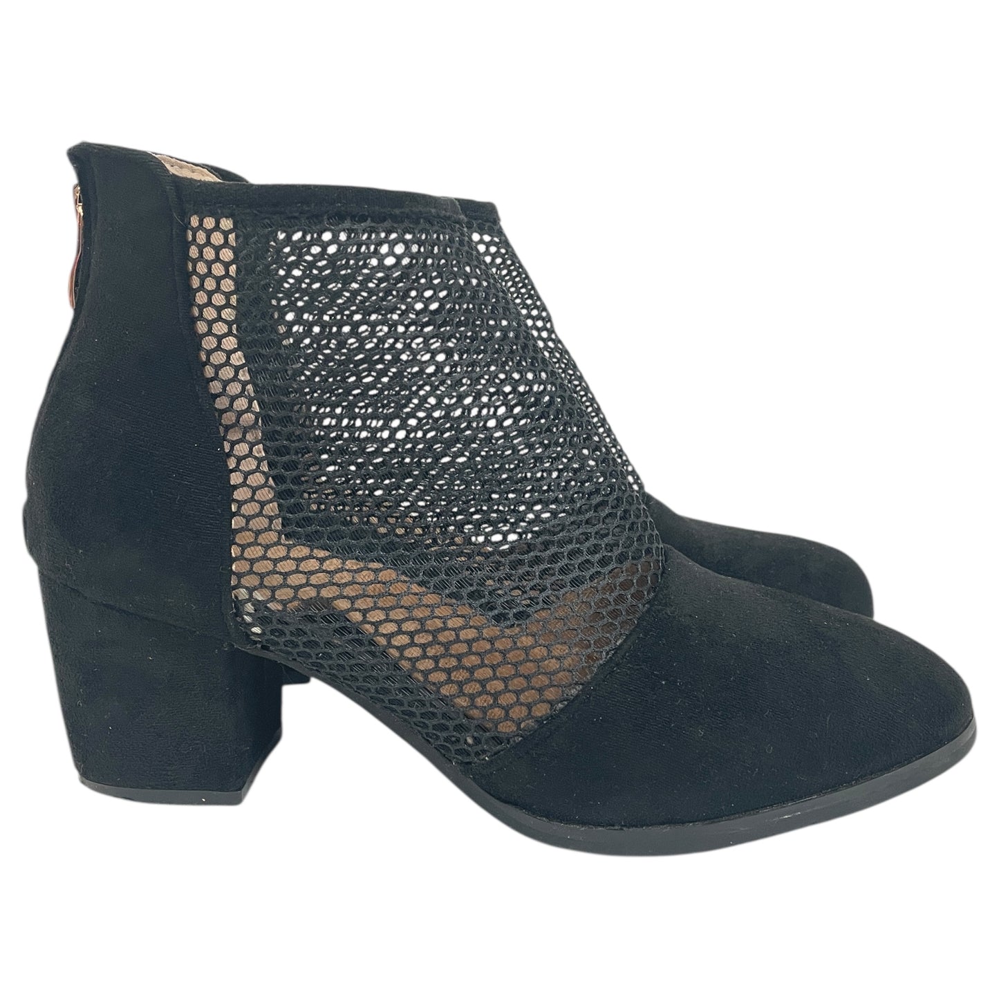 Boots Ankle Heels By Cme In Black, Size:7.5