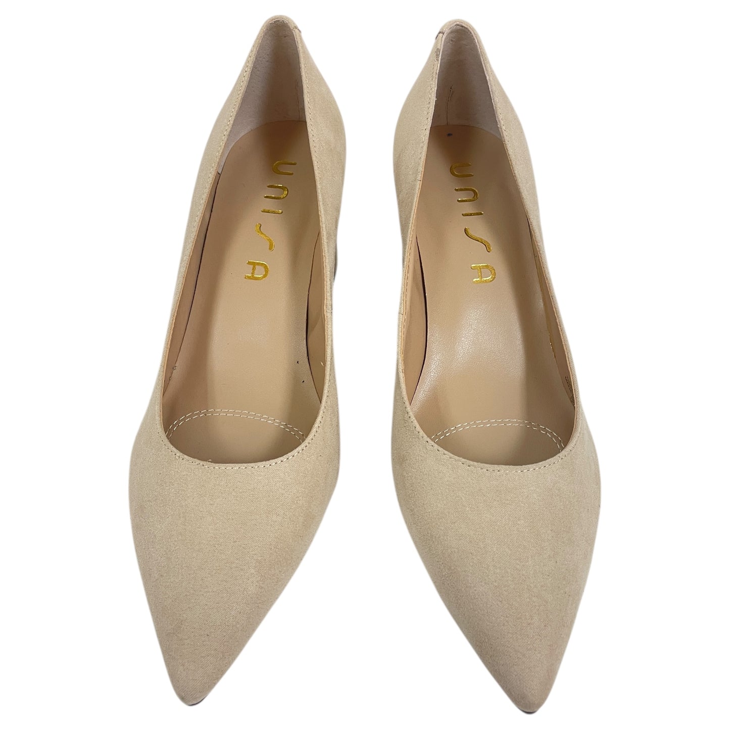 Shoes Heels Block By Unisa In Beige, Size:7.5