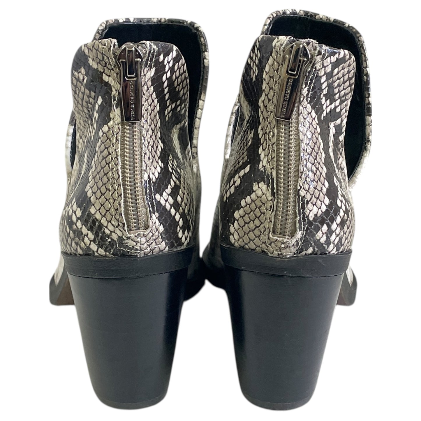 Boots Ankle Heels By Vince Camuto In Snakeskin Print, Size:8.5