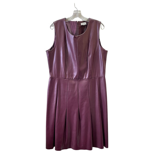 Dress Casual Midi By Liz Claiborne In Maroon, Size:1X