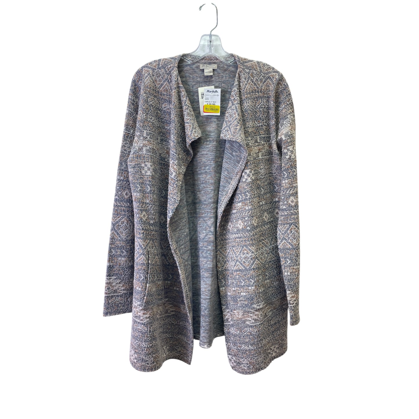 Sweater Cardigan By Lucky Brand In Tan, Size:L