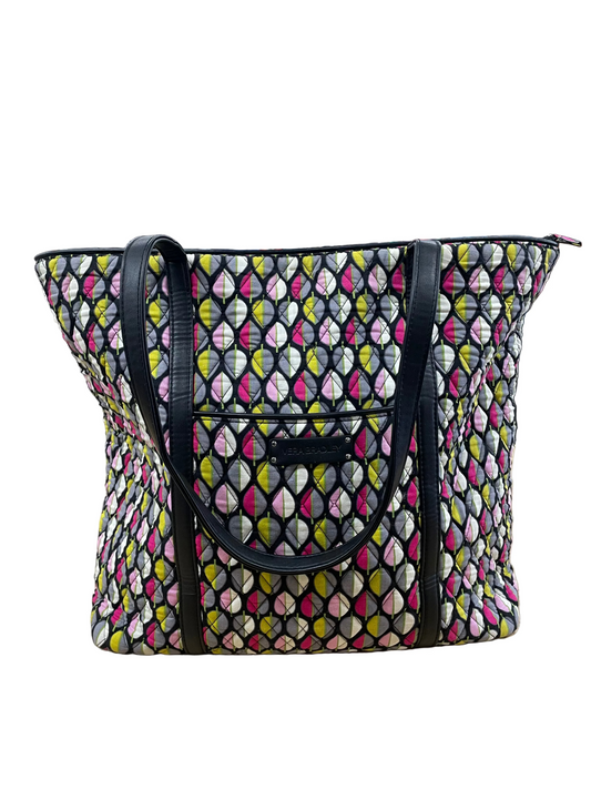 Tote By Vera Bradley In Green & Pink, Size:Large
