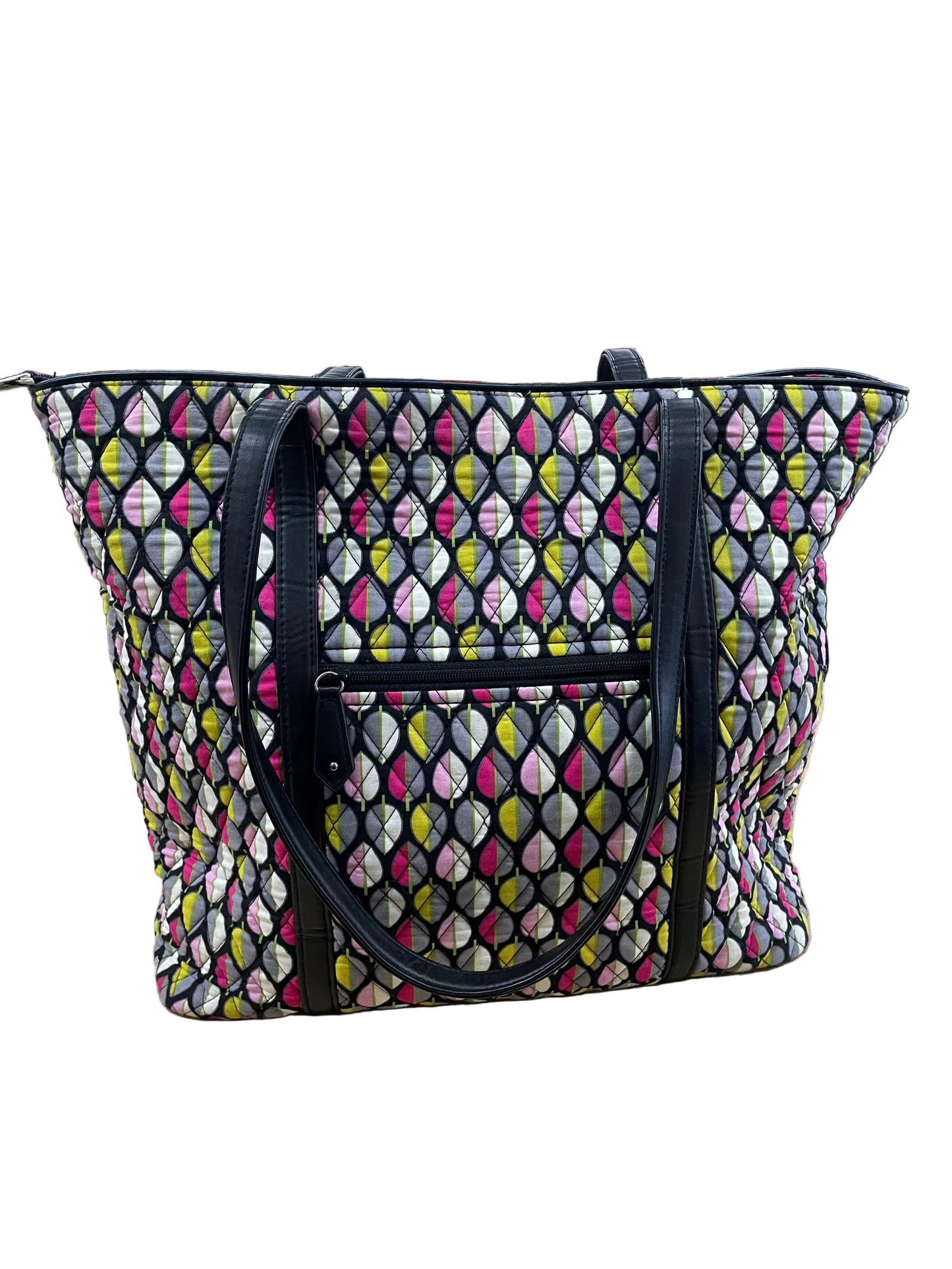 Tote By Vera Bradley In Green & Pink, Size:Large