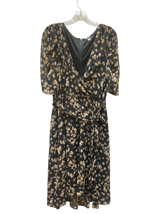 Dress Casual Midi By Tommy Hilfiger In Black & Brown, Size:18