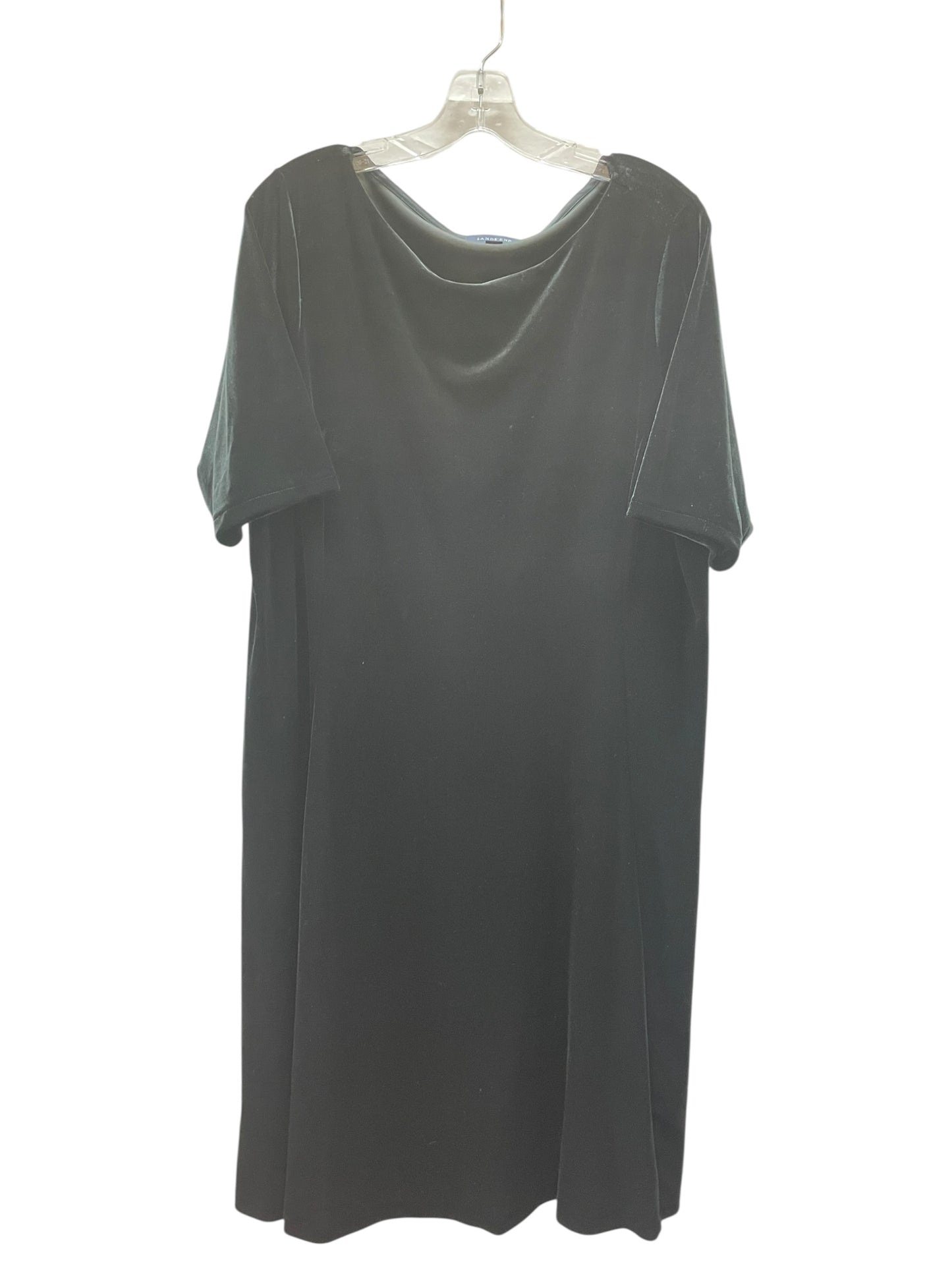 Dress Casual Midi By Lands End In Black, Size:1X