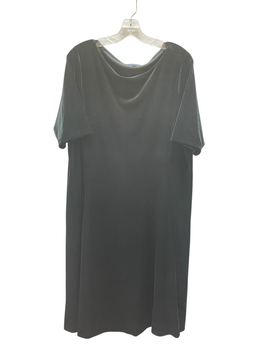 Dress Casual Midi By Lands End In Black, Size:1X