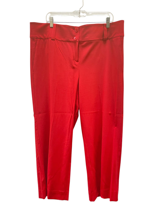 Pants Wide Leg By Lane Bryant In Red, Size:16