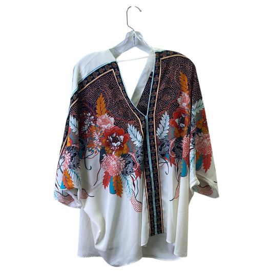 Top Ss By Rose And Olive In Cream & Purple, Size:3X