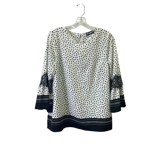 Top Ls By Karl Lagerfeld In Black & White, Size:M