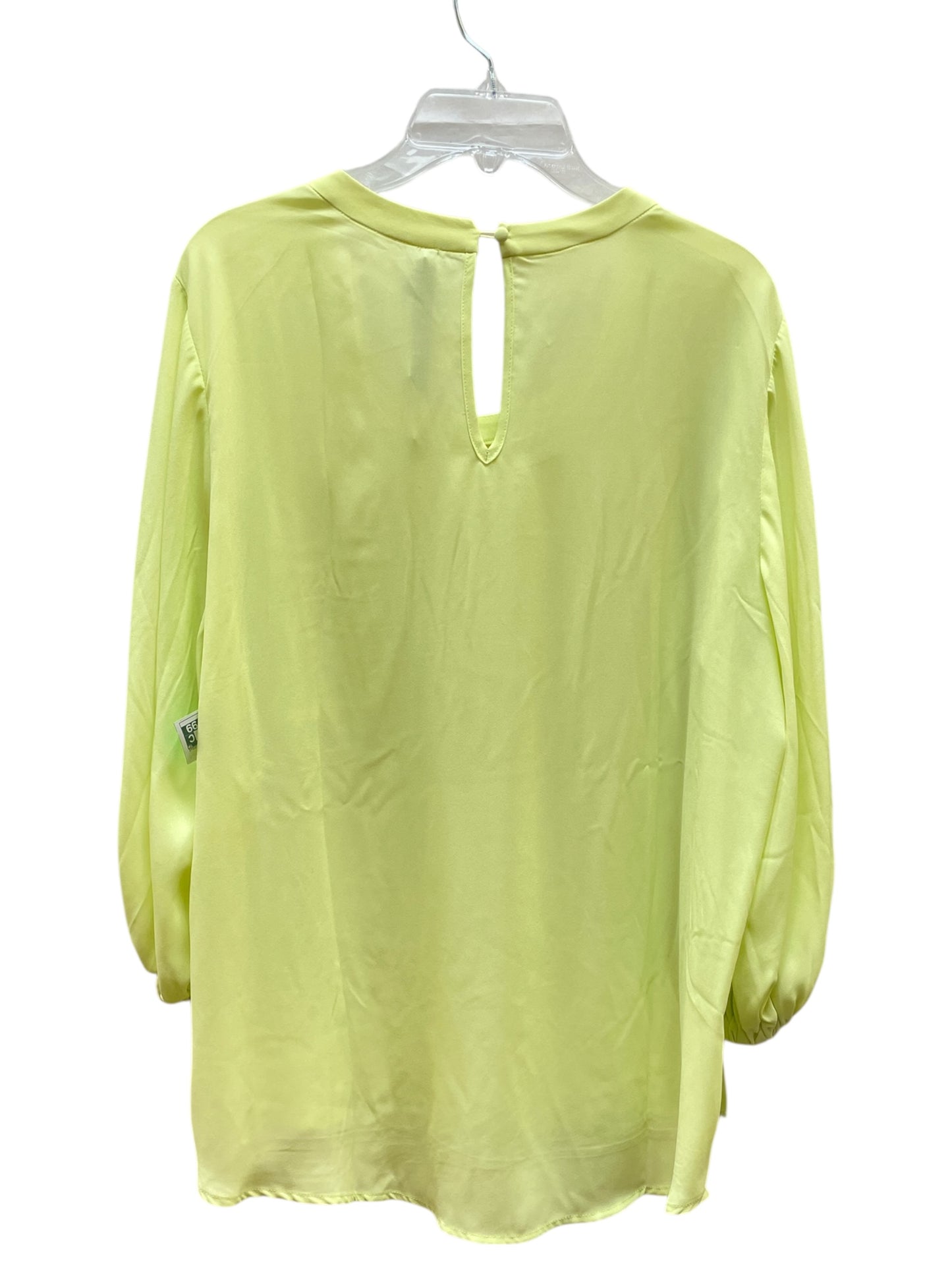 Blouse Ls By Melissa Mccarthy In Green, Size:1X