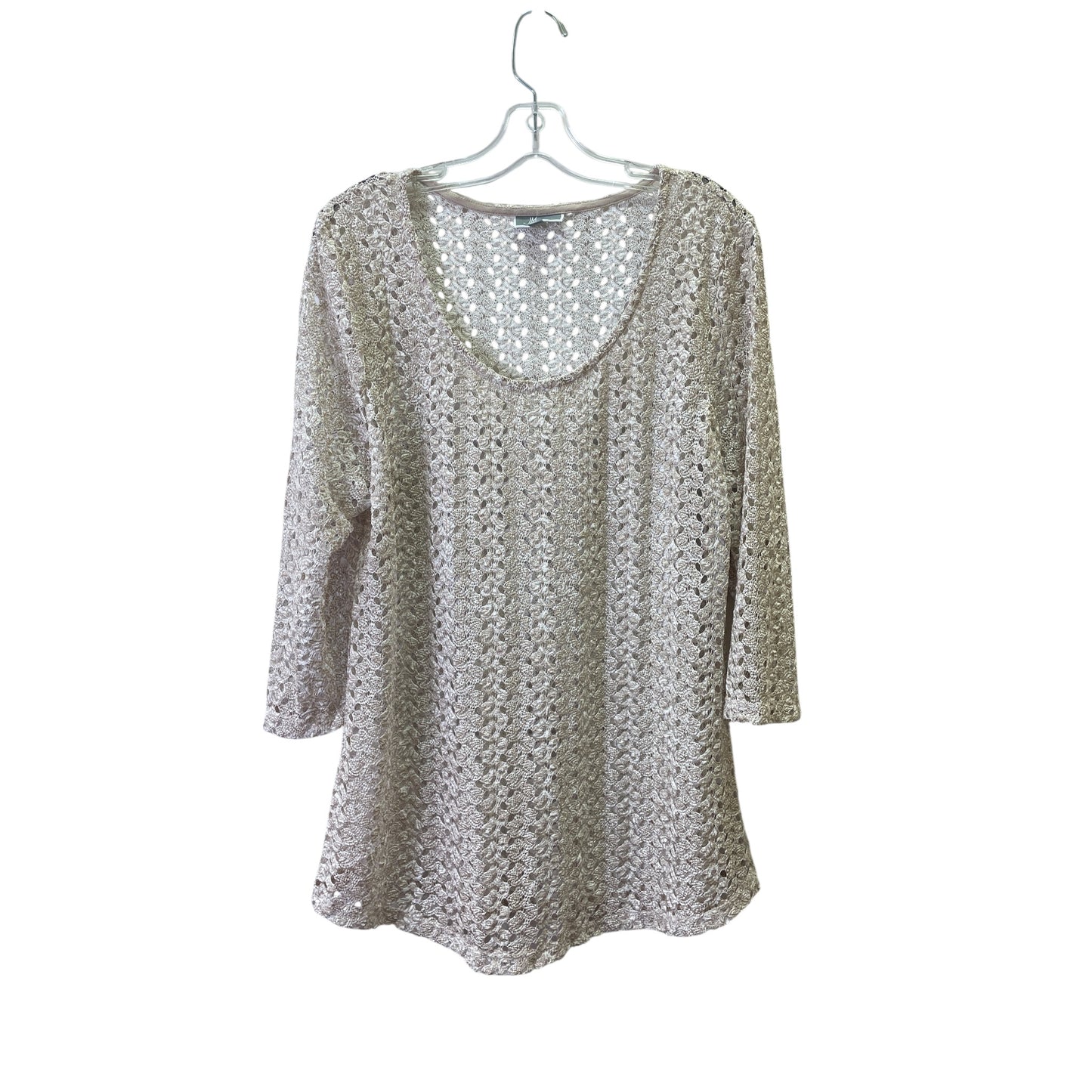 Top 2Pc Ls By Jm Collections In Beige, Size:Xl