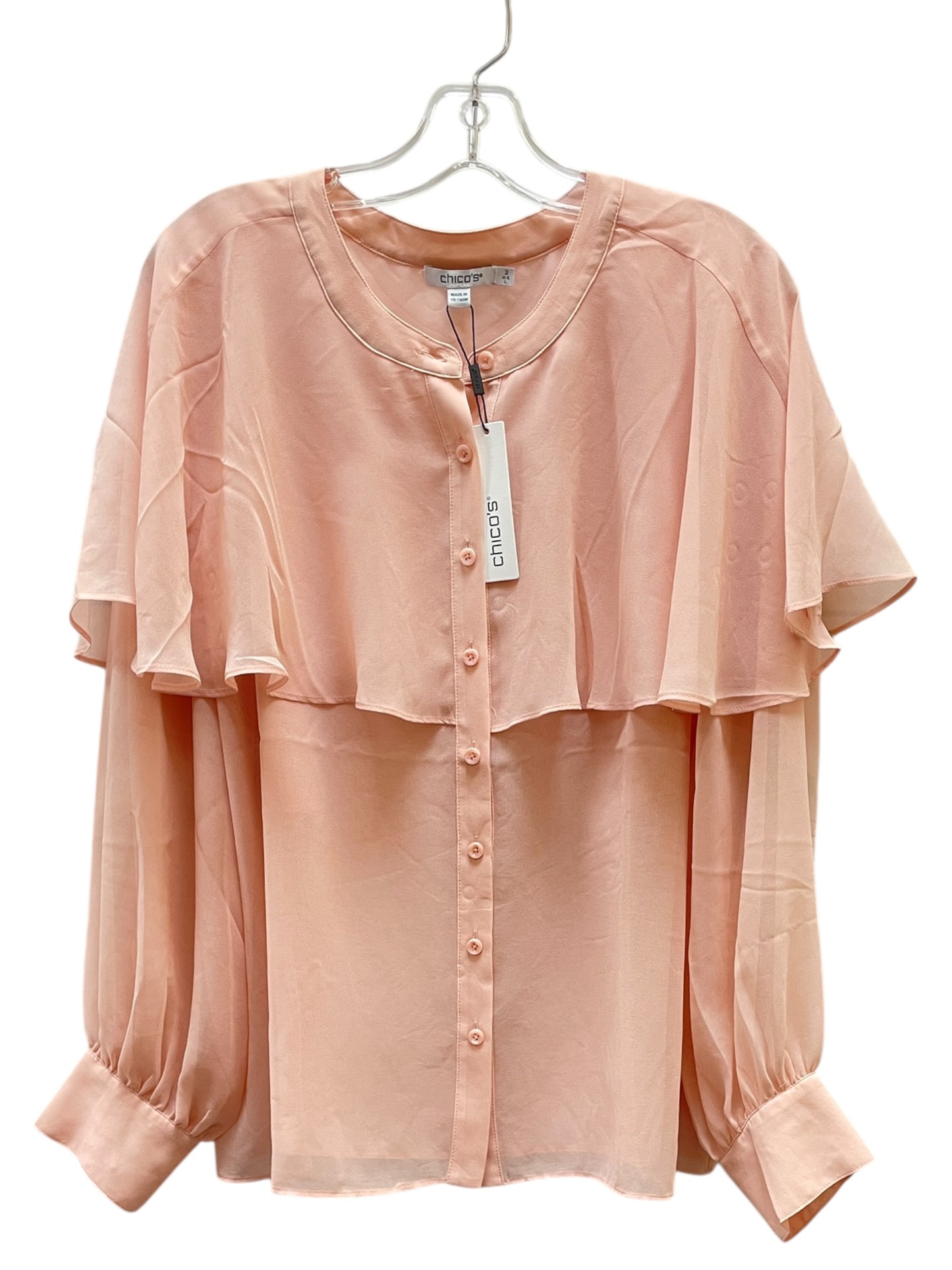 Top Ls By Chicos In Pink, Size:L