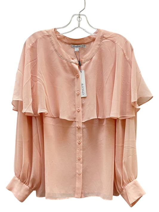 Top Ls By Chicos In Pink, Size:L