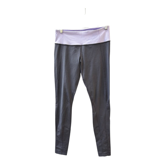 Athletic Leggings By Lululemon In Grey & Purple, Size:M