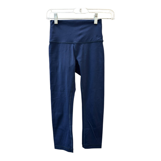 Athletic Leggings Capris By Lululemon In Navy, Size:Xs