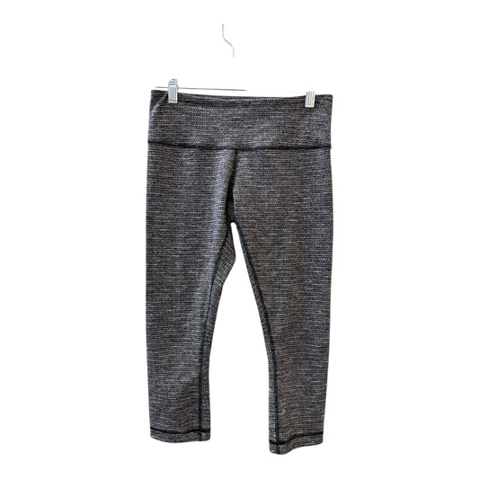 Athletic Leggings Capris By Lululemon In Black & White, Size:S