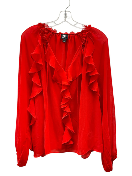 Top Ls By Inc In Red, Size:L